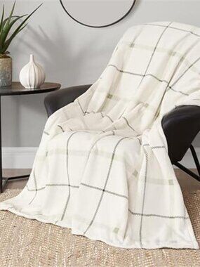 Sage Green Throw Blanket Plush Soft Microfiber Cozy Lightweight Couch Bed